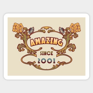 AMAZING SINCE 2001 art nouveau vintage retro 2000s Sticker